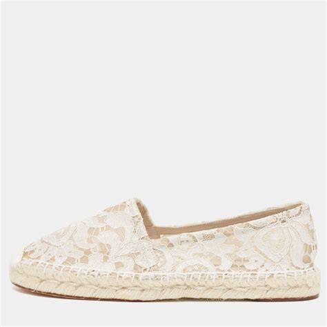 dolce gabbana white lace espadrilles|Dolce & Gabbana brocade.